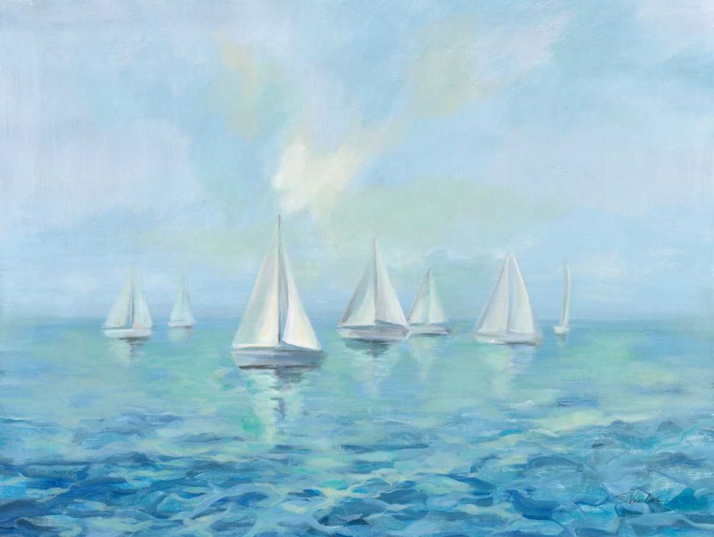 Boats in the Haze art print by Silvia Vassileva for $57.95 CAD