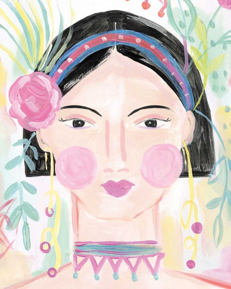 Boho Lady V art print by Farida Zaman for $57.95 CAD