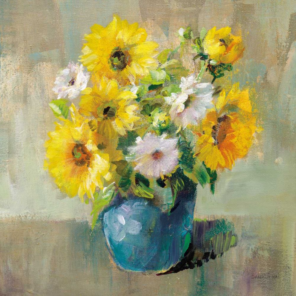 Sunflower Still Life I art print by Danhui Nai for $57.95 CAD