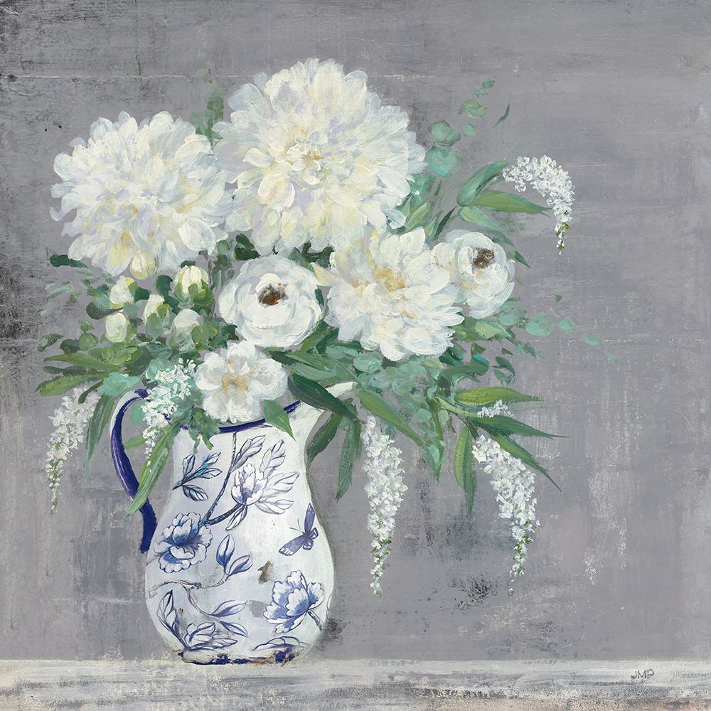 Lake Summer Bouquet I Chinoiserie art print by Julia Purinton for $57.95 CAD