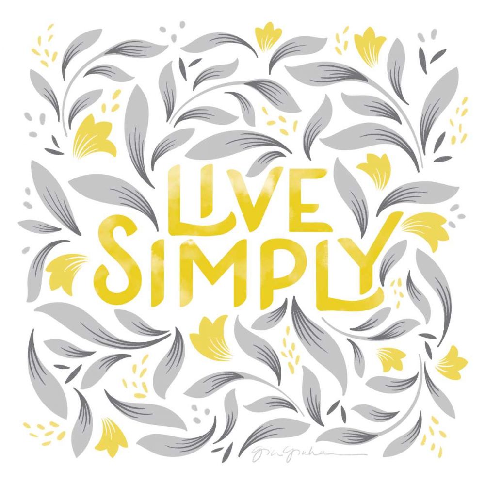 Calm Words I Yellow Gray art print by Gia Graham for $57.95 CAD