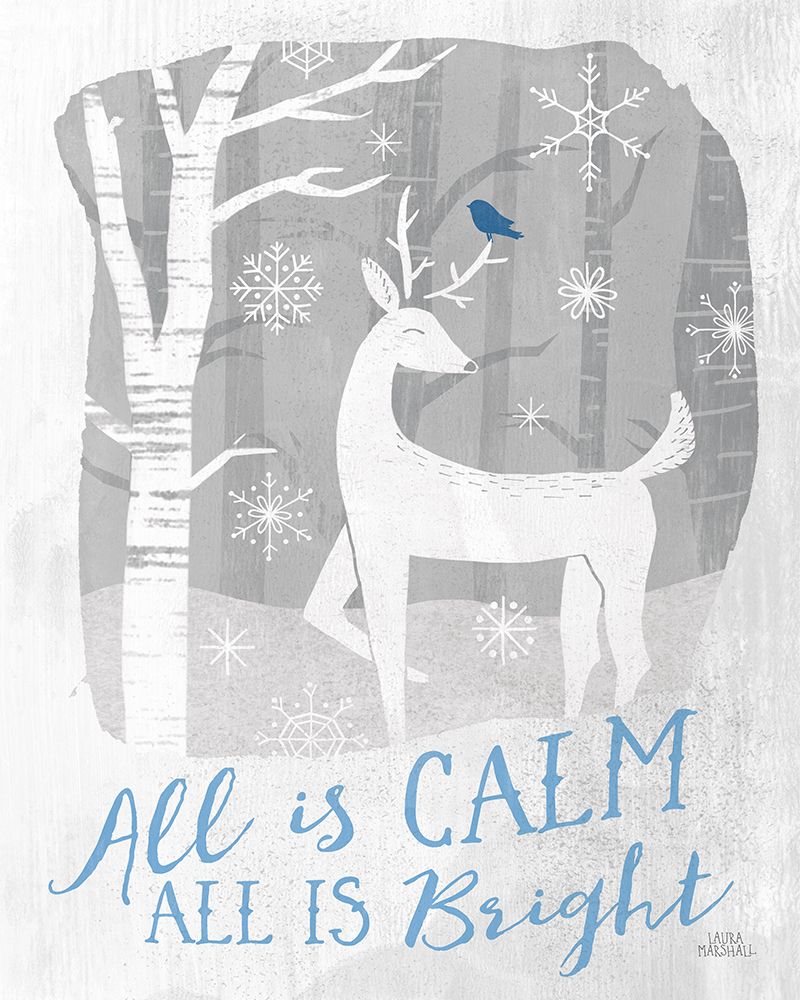 Woodland Wishes I Blue art print by Laura Marshall for $57.95 CAD