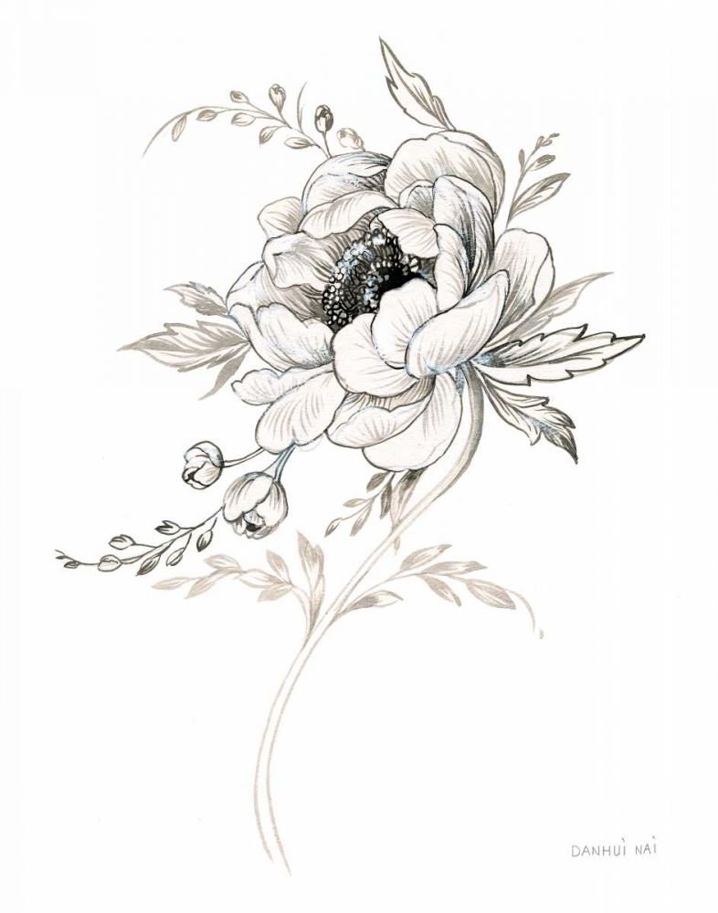 Sketchbook Garden VIII BW art print by Danhui Nai for $57.95 CAD