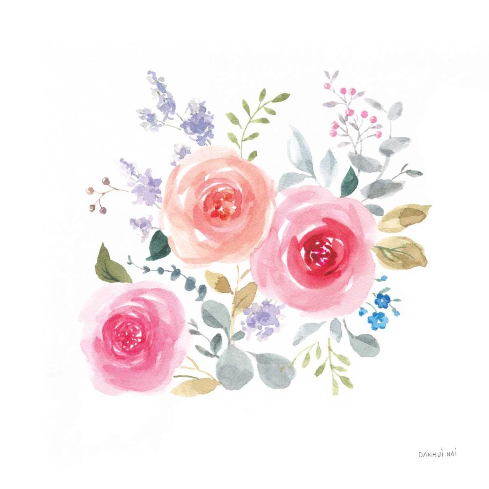 Lush Roses IV art print by Danhui Nai for $57.95 CAD