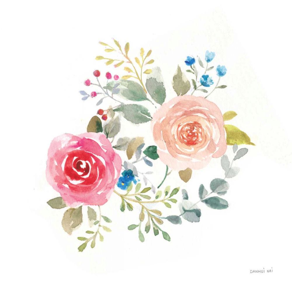 Lush Roses V art print by Danhui Nai for $57.95 CAD