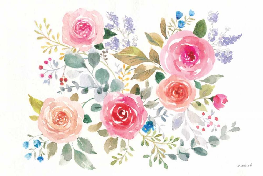 Lush Roses II Horizontal art print by Danhui Nai for $57.95 CAD