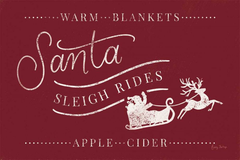 Vintage Christmas VI Red art print by Becky Thorns for $57.95 CAD