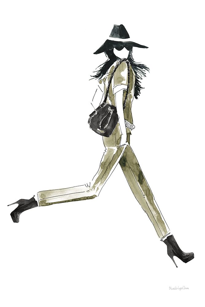 Out On the Town I Olive art print by Mercedes Lopez Charro for $57.95 CAD
