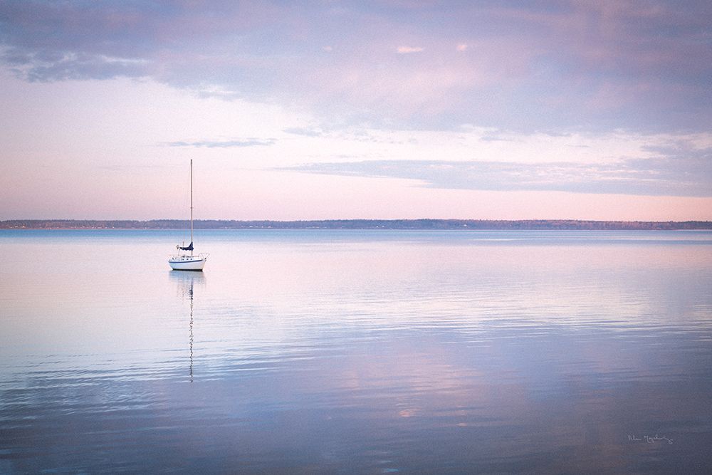 Sailboat in Bellingham Bay I Vignette art print by Alan Majchrowicz for $57.95 CAD