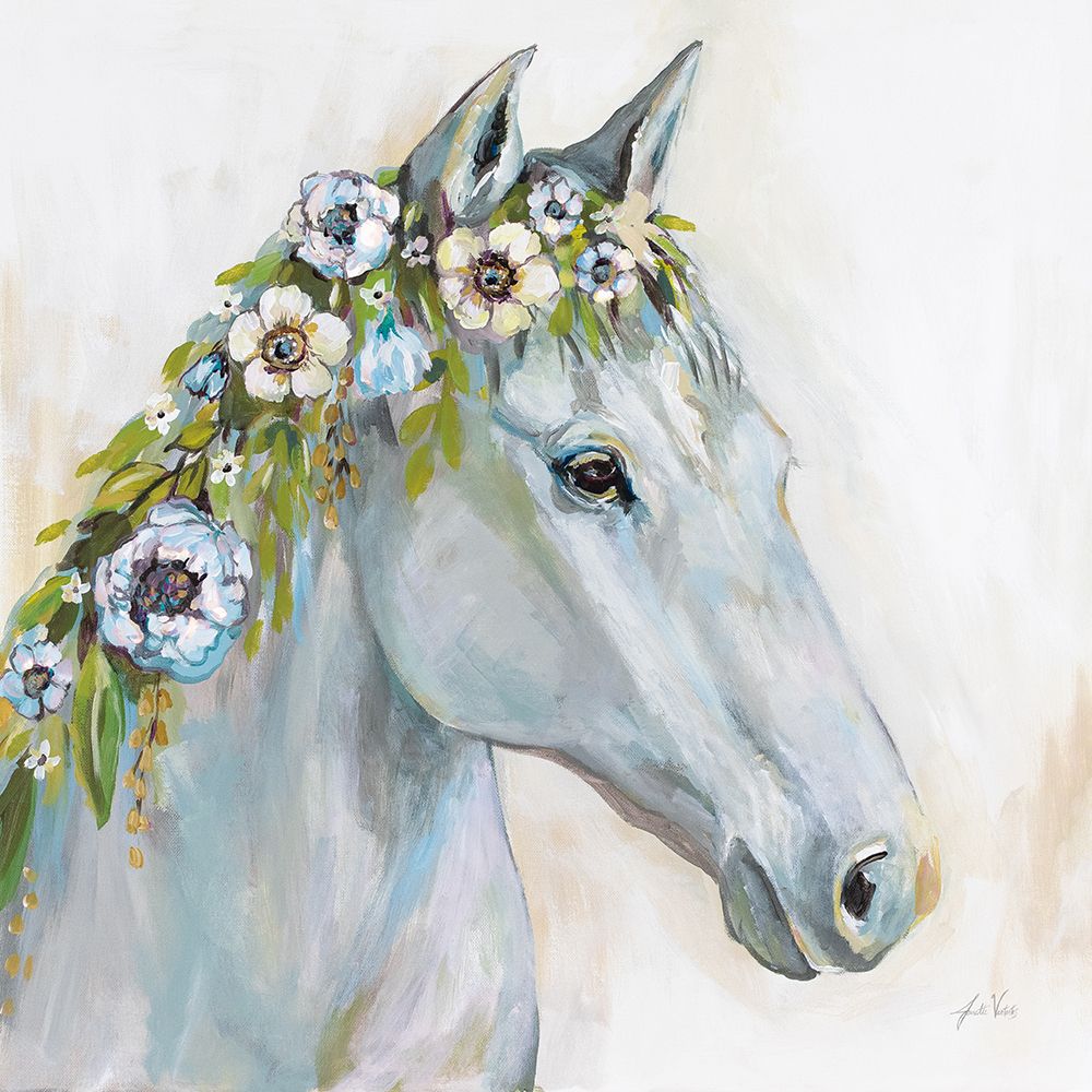 Lovely I Blue Flowers art print by Jeanette Vertentes for $57.95 CAD