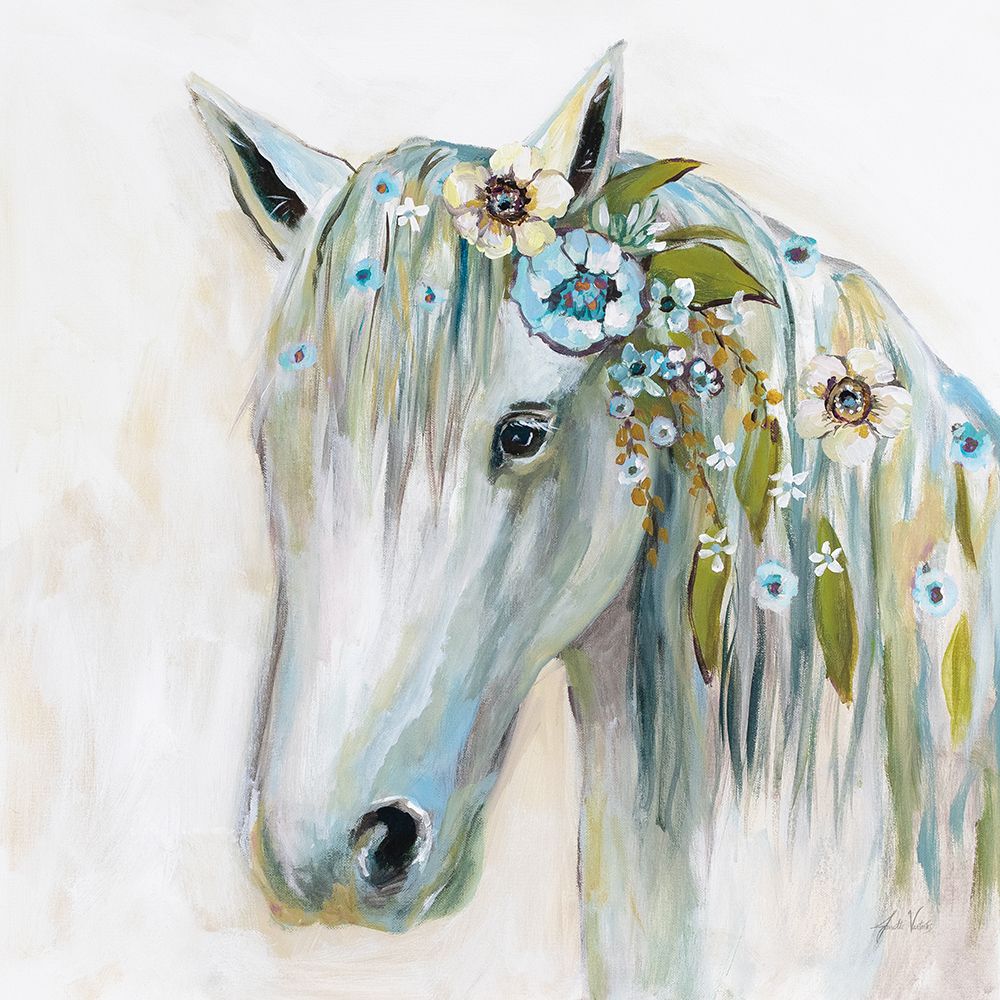Lovely II Blue Flowers art print by Jeanette Vertentes for $57.95 CAD