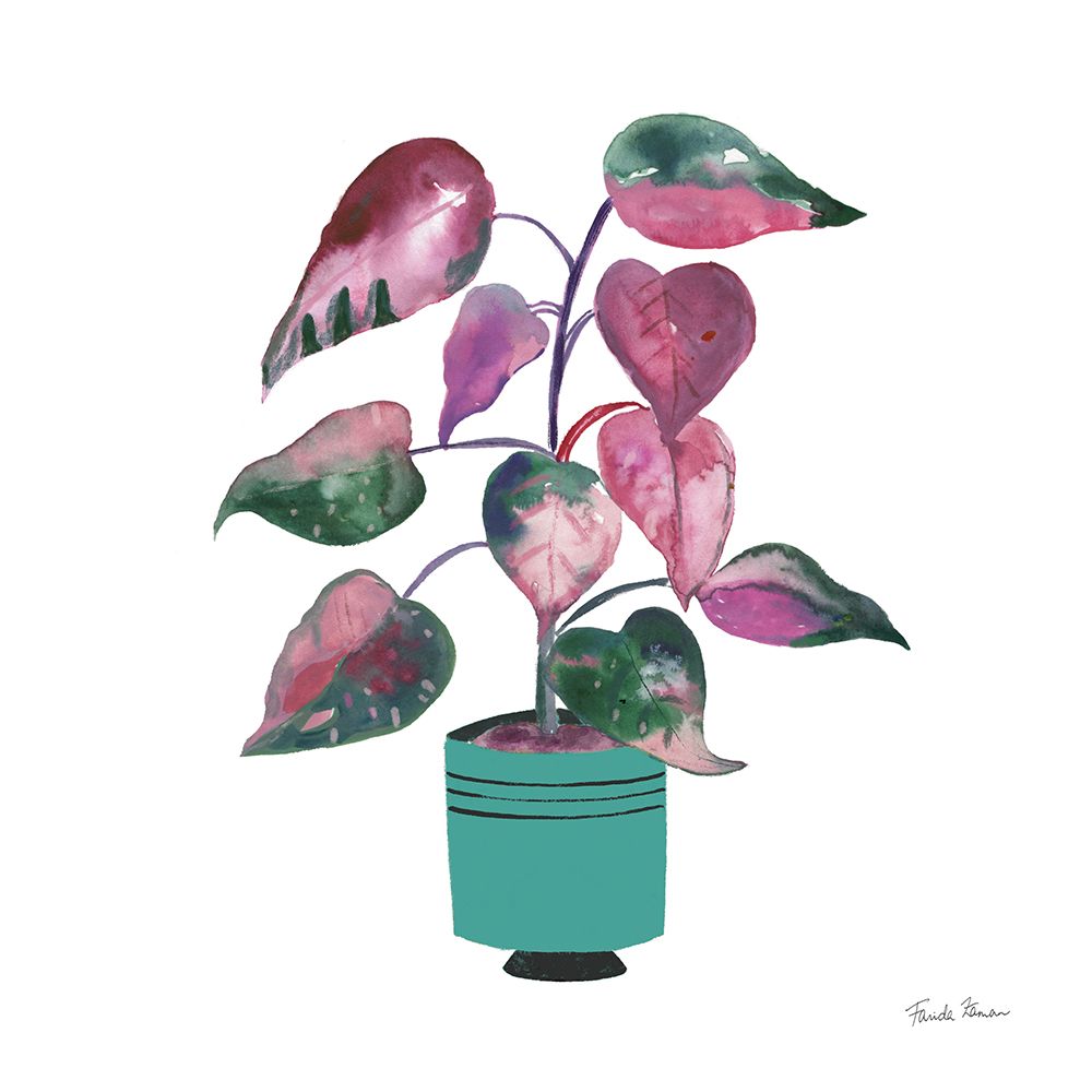 Potted Jewels II Aqua art print by Farida Zaman for $57.95 CAD
