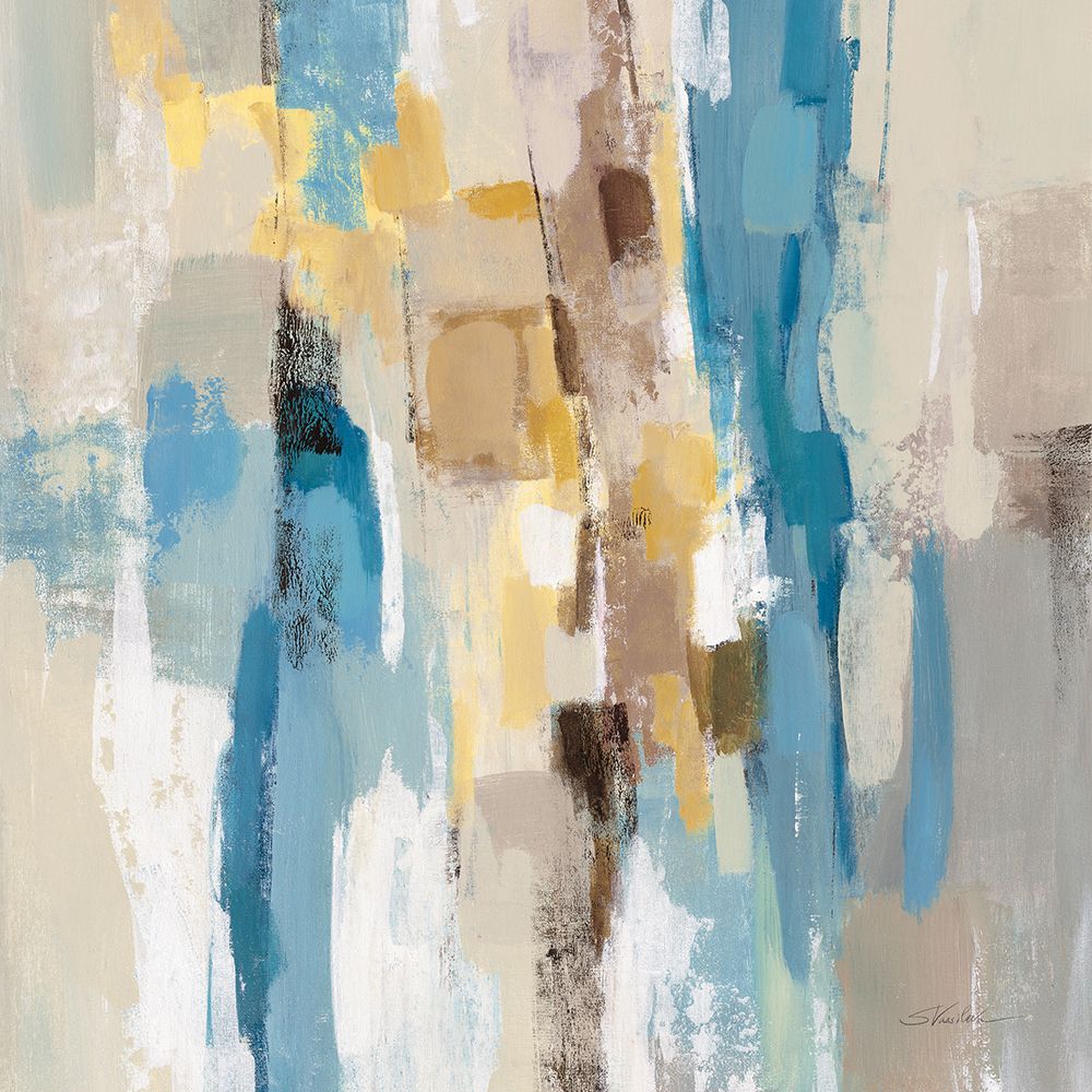 Steps on Sand I Navy Sq art print by Silvia Vassileva for $57.95 CAD