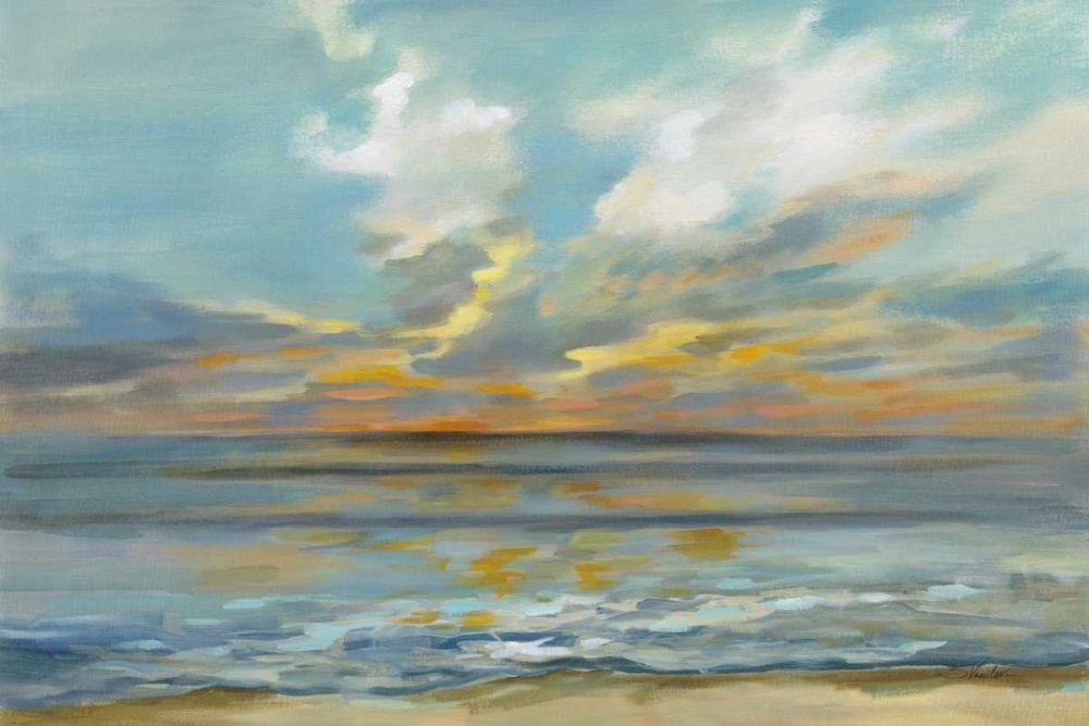Rhythmic Sunset Waves art print by Silvia Vassileva for $57.95 CAD