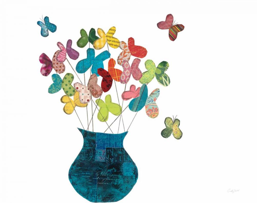 Butterfly Bouquet on White art print by Courtney Prahl for $57.95 CAD