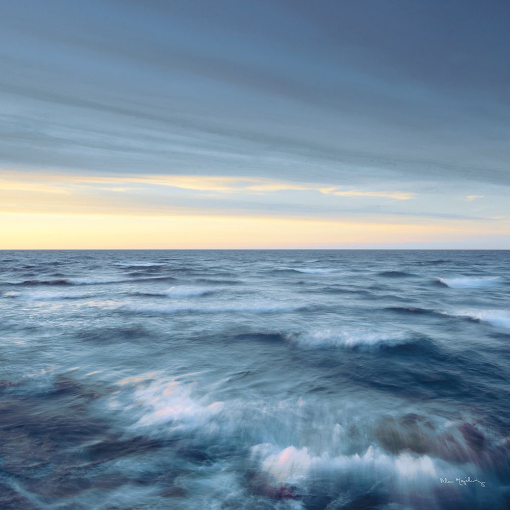 Lake Superior Waves Navy Crop art print by Alan Majchrowicz for $57.95 CAD
