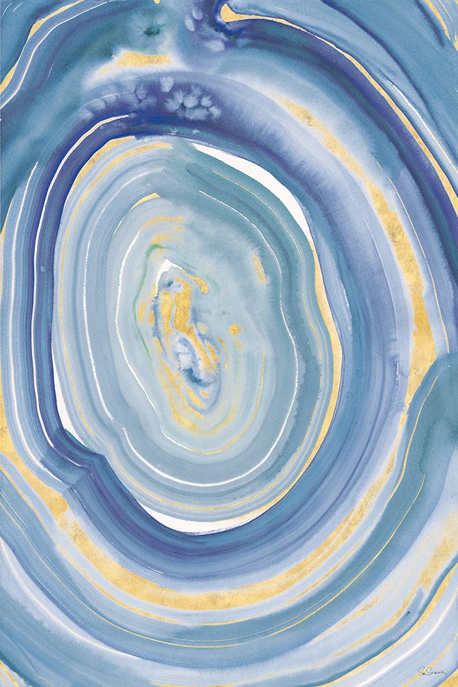 Terrain Gilded II Navy art print by Sue Schlabach for $57.95 CAD