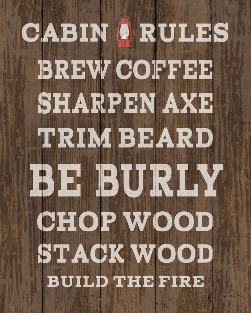 Cabin Life V Dark Wood art print by Sue Schlabach for $57.95 CAD