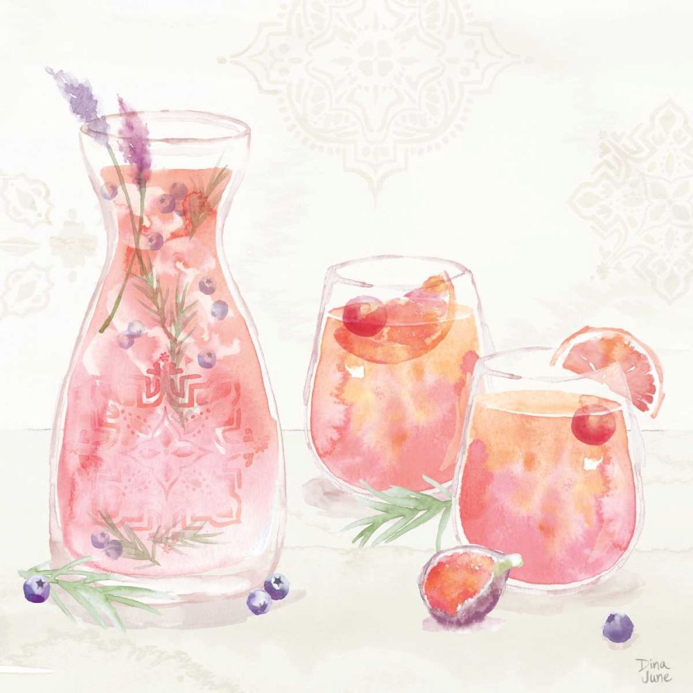 Classy Cocktails II art print by Dina June for $57.95 CAD