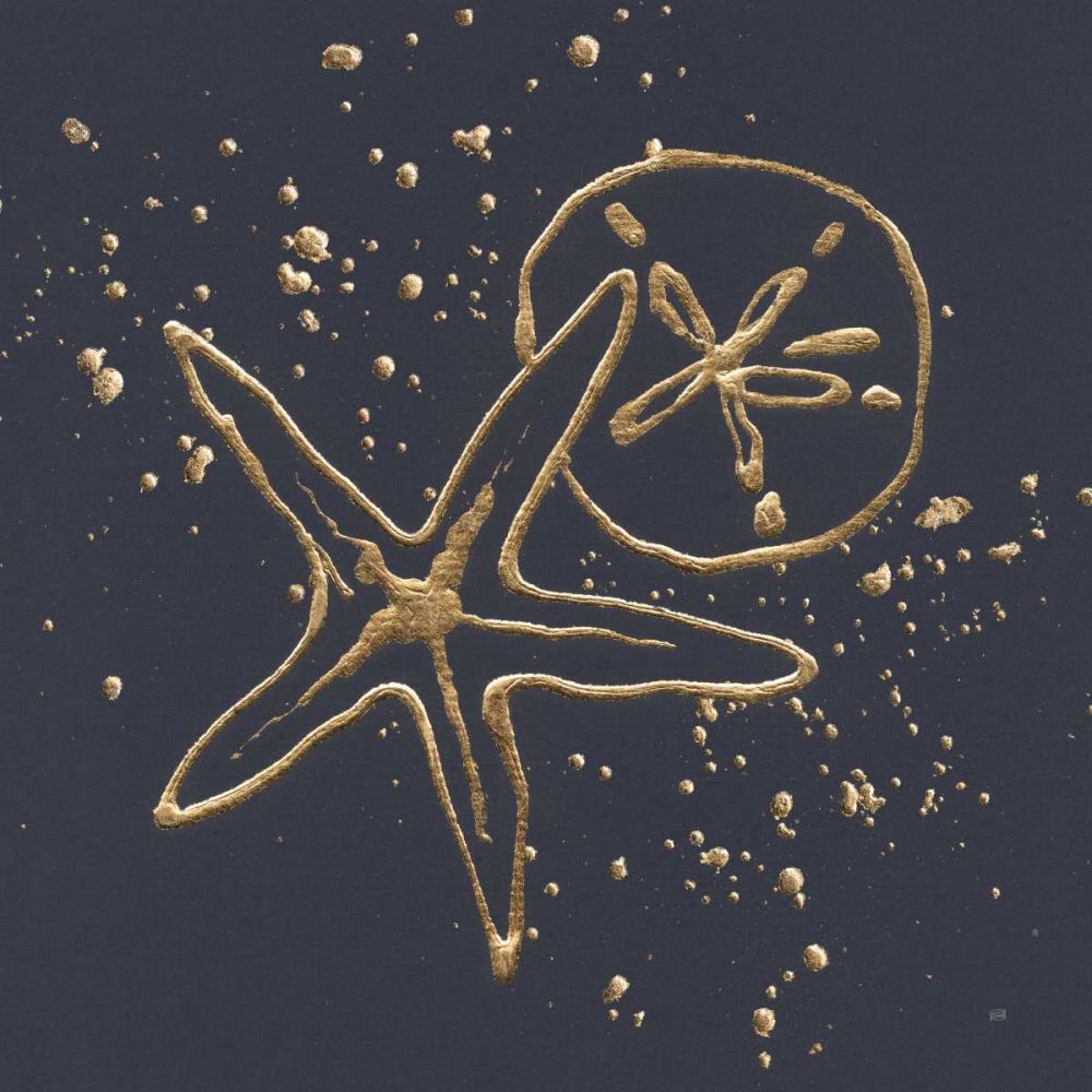Gold Sand Dollar Starfish art print by Chris Paschke for $57.95 CAD