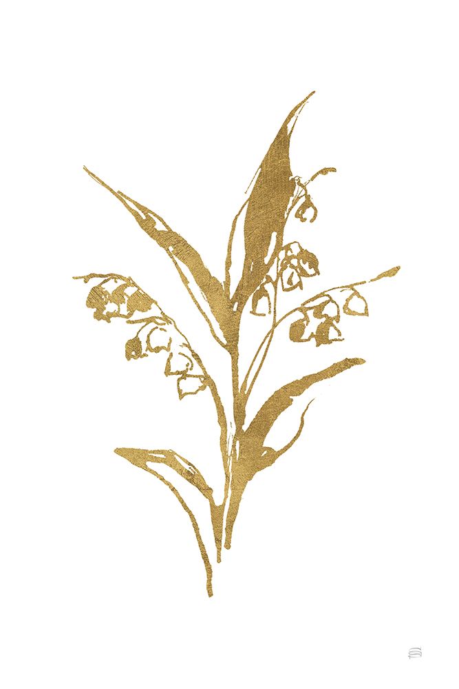 Gold Line Lily of the Valley I art print by Chris Paschke for $57.95 CAD