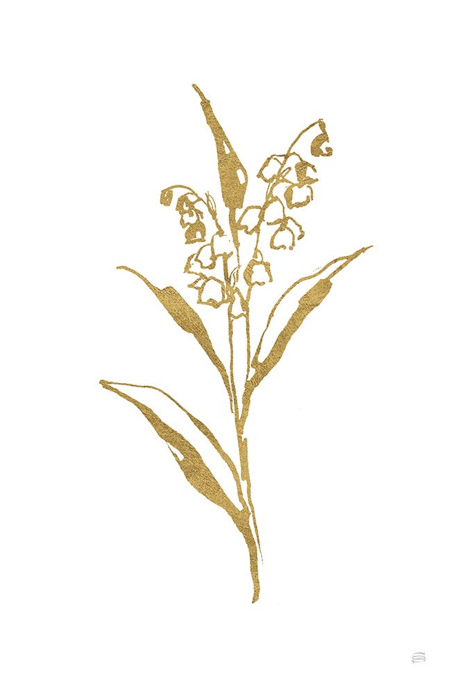 Gold Line Lily of the Valley II art print by Chris Paschke for $57.95 CAD