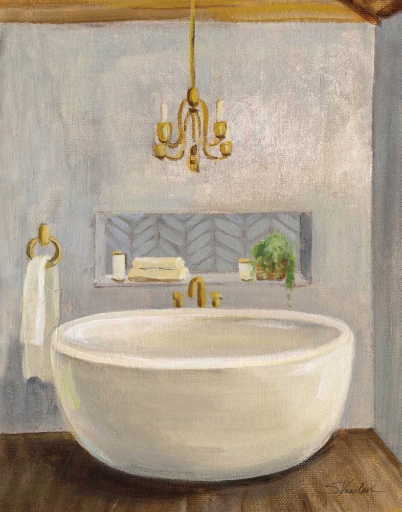 Attic Bathroom II Crop art print by Silvia Vassileva for $57.95 CAD