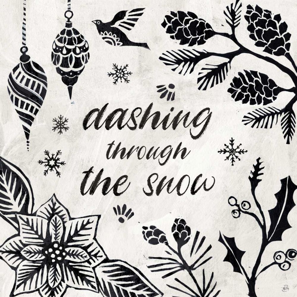 Woodcut Christmas VII art print by Daphne Brissonnet for $57.95 CAD
