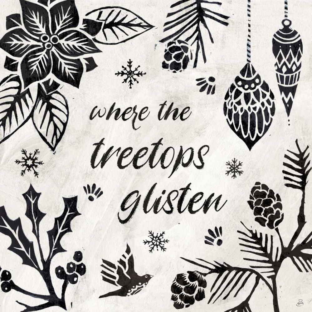 Woodcut Christmas VIII art print by Daphne Brissonnet for $57.95 CAD