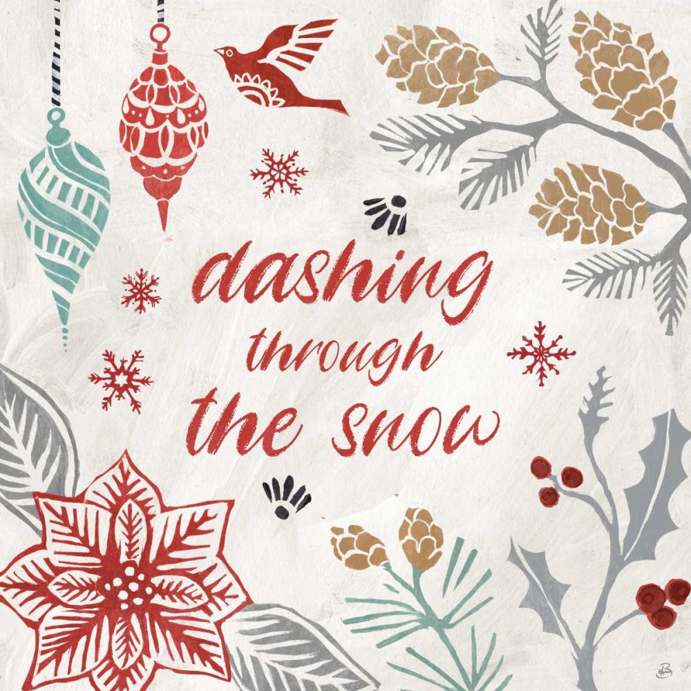 Woodcut Christmas VII Color art print by Daphne Brissonnet for $57.95 CAD