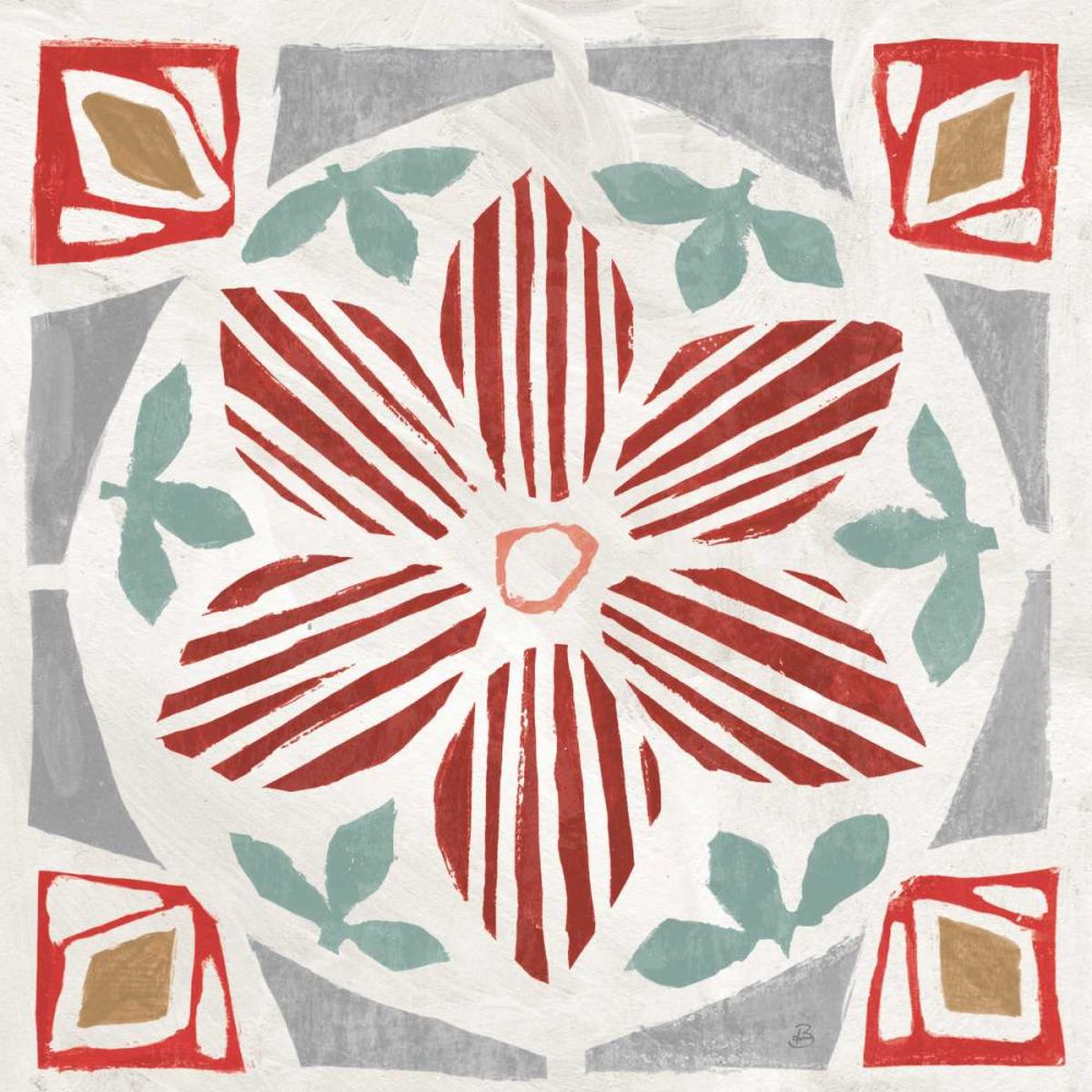 Woodcut Christmas IX Color art print by Daphne Brissonnet for $57.95 CAD