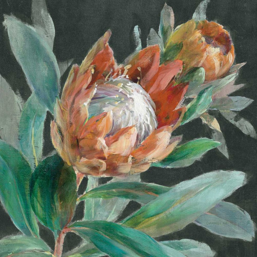 Deep Tropical Protea Crop art print by Danhui Nai for $57.95 CAD