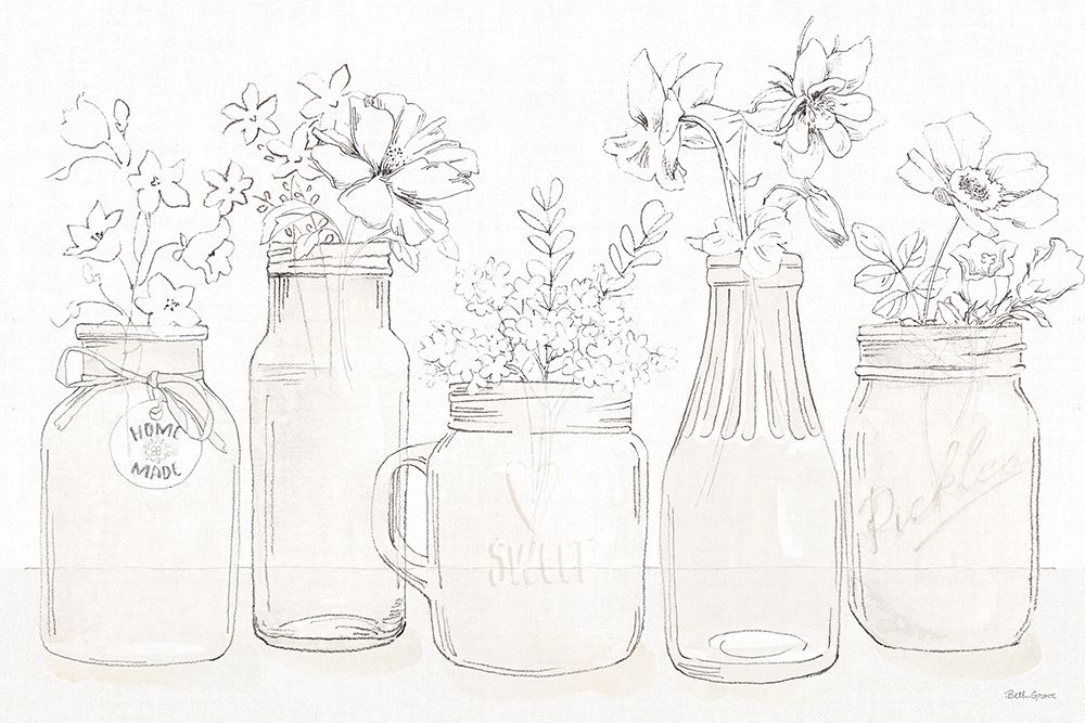 Peaceful Petals I Neutral art print by Beth Grove for $57.95 CAD