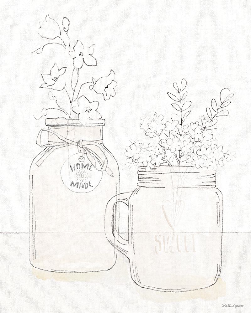 Peaceful Petals II Neutral art print by Beth Grove for $57.95 CAD