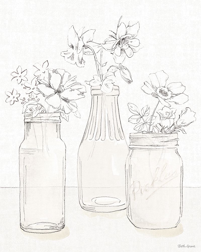 Peaceful Petals III Neutral art print by Beth Grove for $57.95 CAD