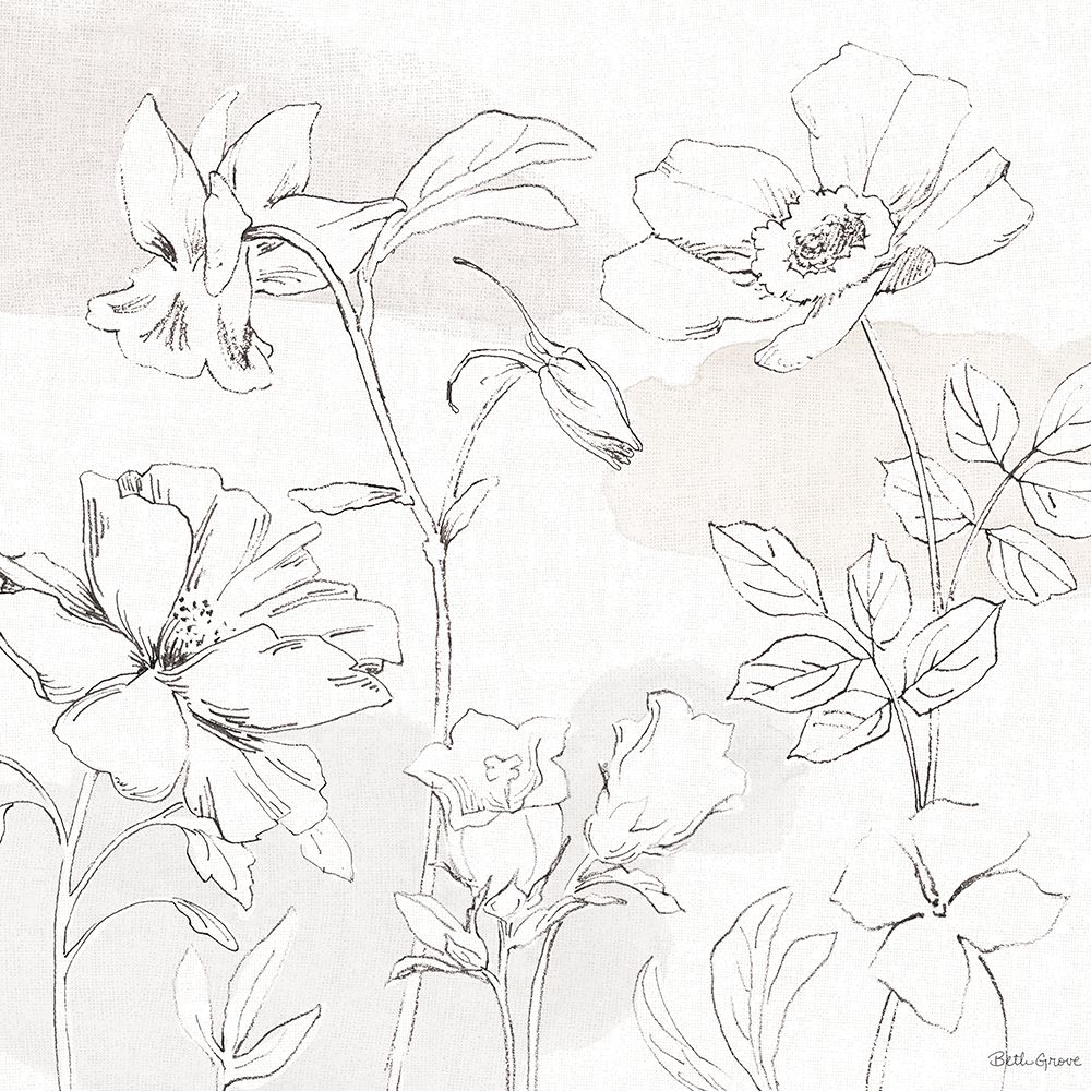 Peaceful Petals VIII Neutral art print by Beth Grove for $57.95 CAD