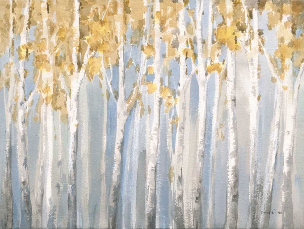 Golden Birches art print by Danhui Nai for $57.95 CAD