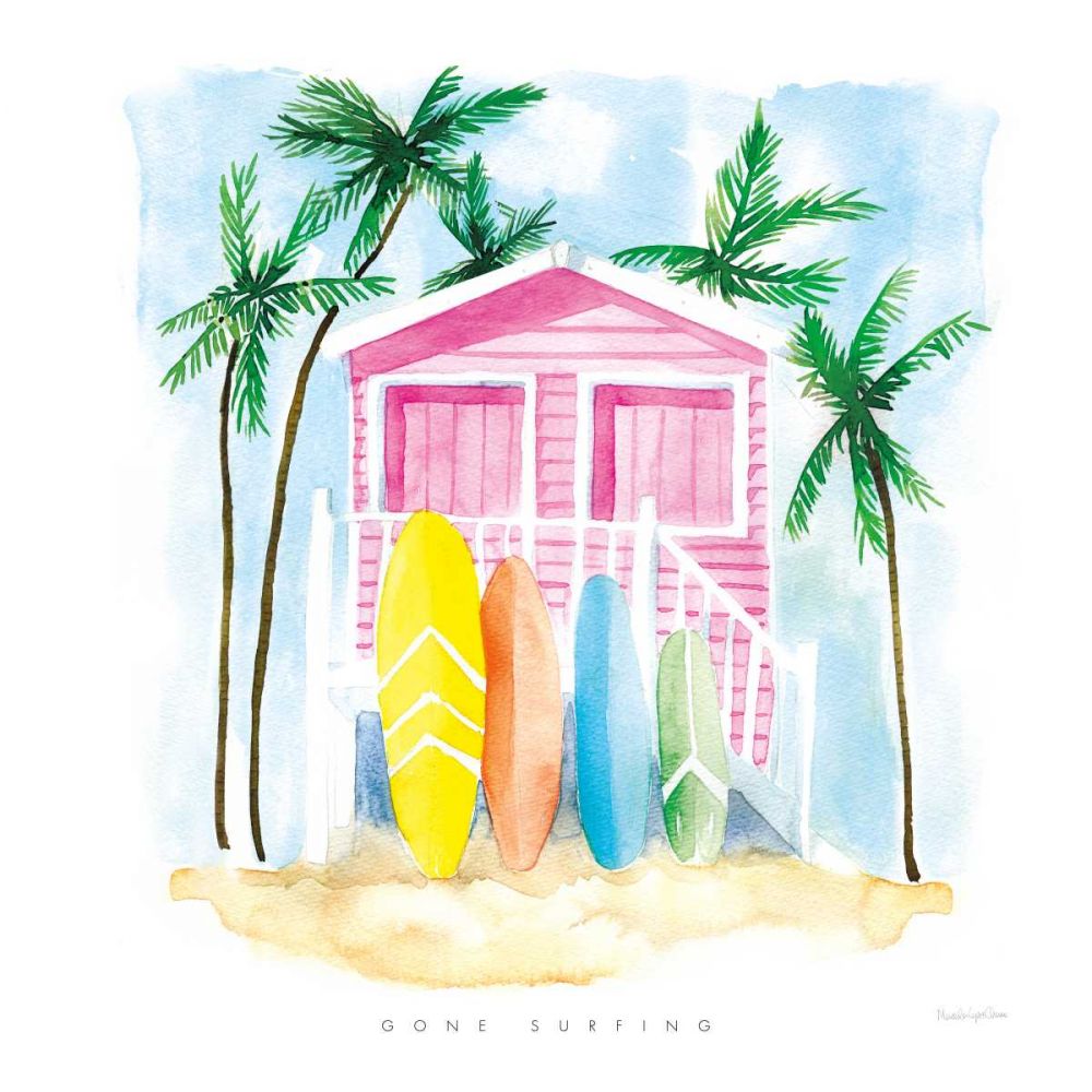Gone Surfing art print by Mercedes Lopez Charro for $57.95 CAD