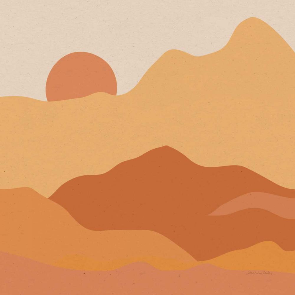 Mountainous II Orange art print by Sara Zieve Miller for $57.95 CAD