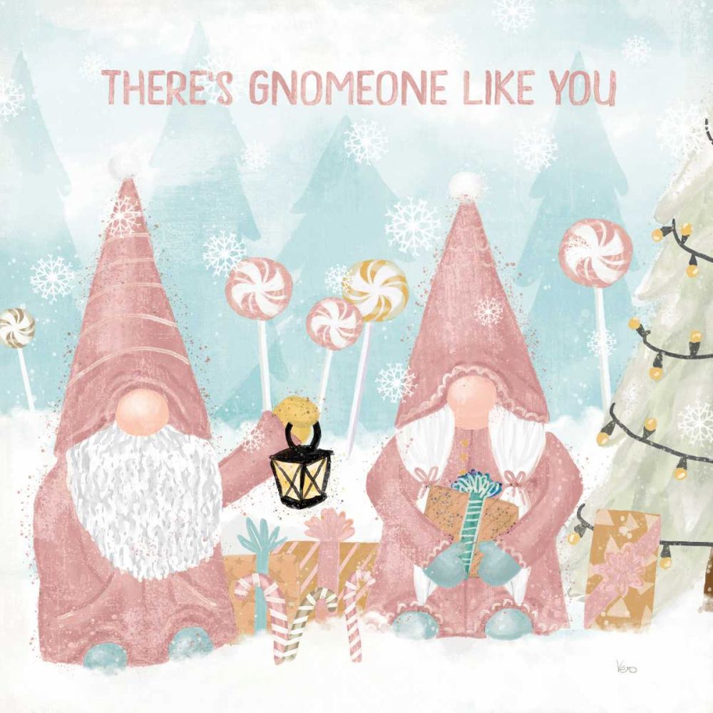 Gnome Sweet Gnome II Blush art print by Veronique Charron for $57.95 CAD