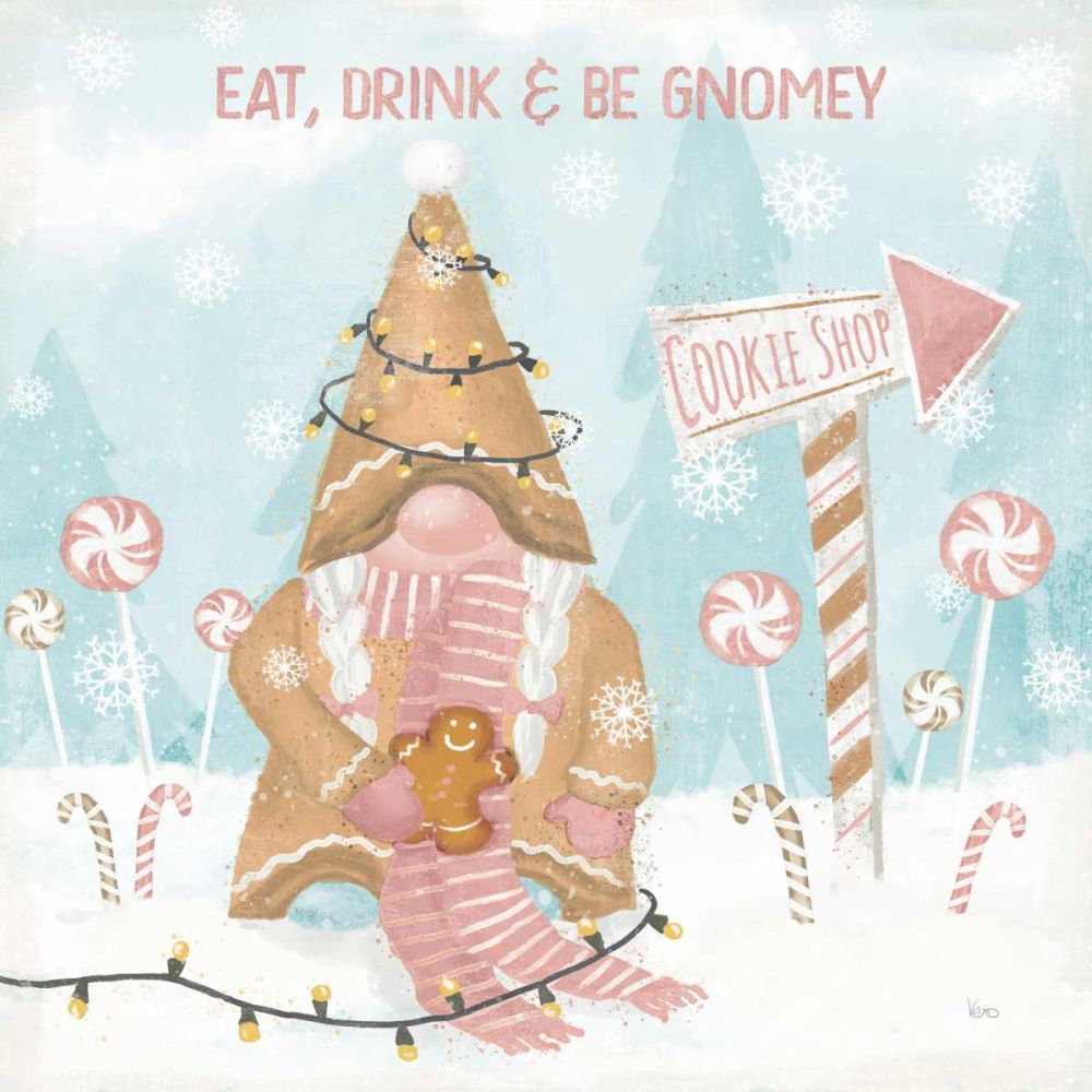 Gnome Sweet Gnome III Blush art print by Veronique Charron for $57.95 CAD