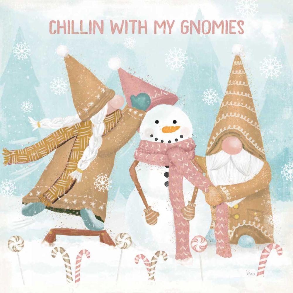 Gnome Sweet Gnome IV Blush art print by Veronique Charron for $57.95 CAD