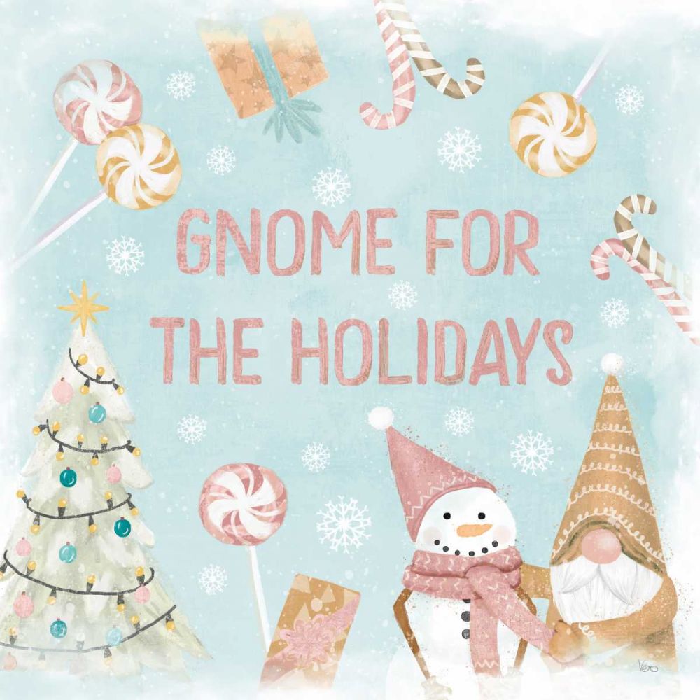 Gnome Sweet Gnome VII Blush art print by Veronique Charron for $57.95 CAD