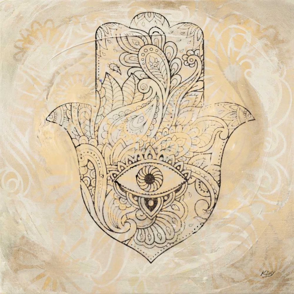 Hamsa Eye Neutral art print by Kellie Day for $57.95 CAD
