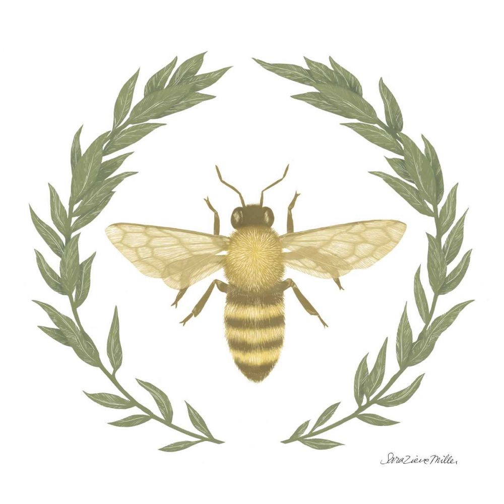 Happy to Bee Home I Yellow art print by Sara Zieve Miller for $57.95 CAD