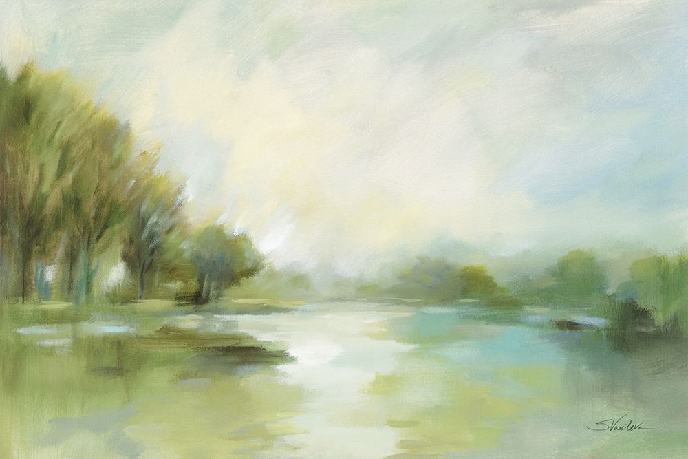 Lakeside Fog Sage art print by Silvia Vassileva for $57.95 CAD