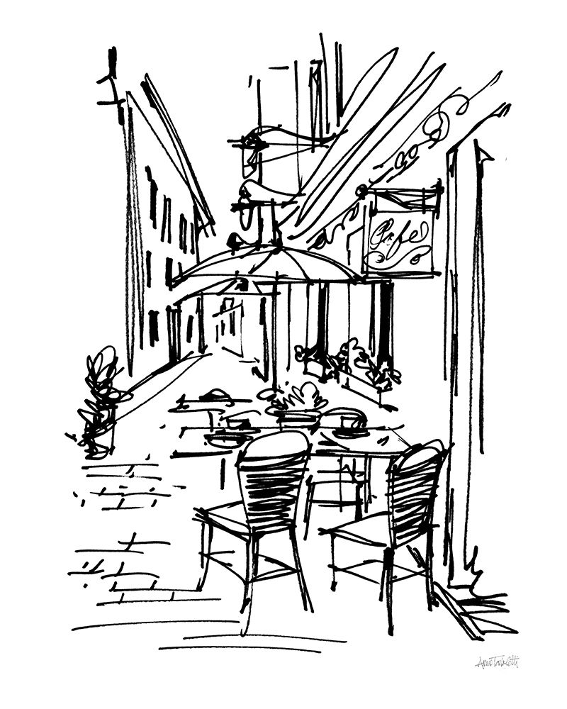 Cafe Sketch II art print by Anne Tavoletti for $57.95 CAD