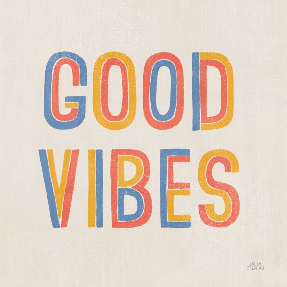 Retro Words I Hippiecurian art print by Laura Marshall for $57.95 CAD