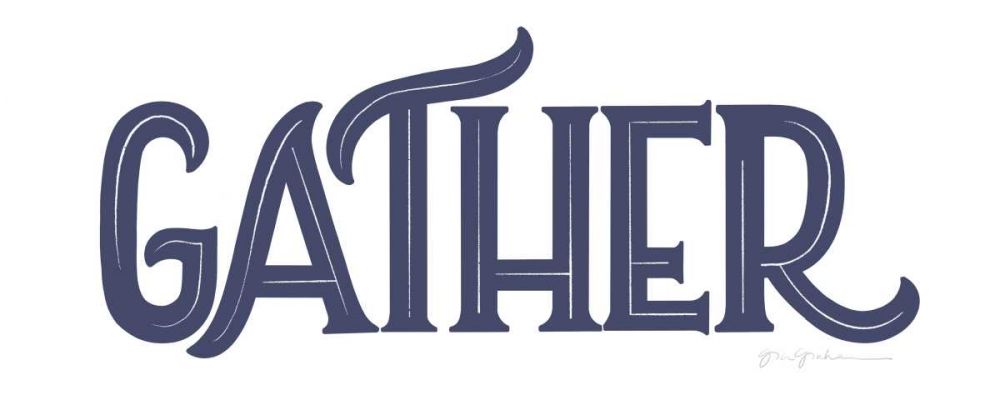 Farmhouse Gather Navy art print by Gia Graham for $57.95 CAD
