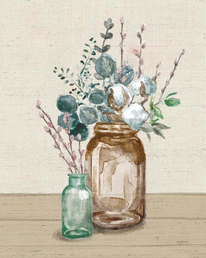 Cotton Bouquet II Cream art print by Mary Urban for $57.95 CAD